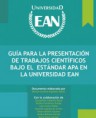 Normas APA Universidad EAN 2013.